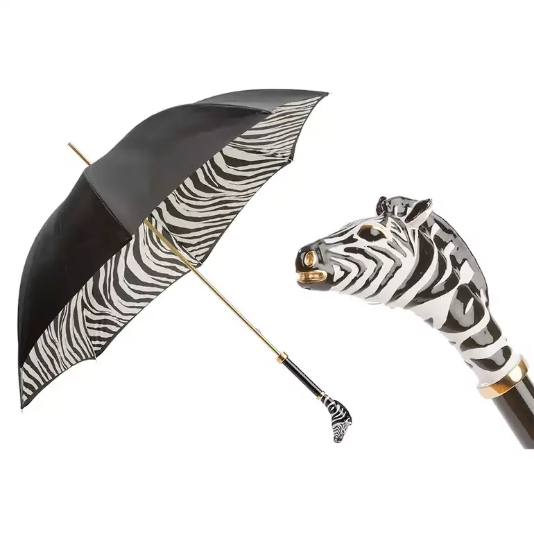 Жіноча парасолька «Zebra» від Pasotti — тростина з Італії