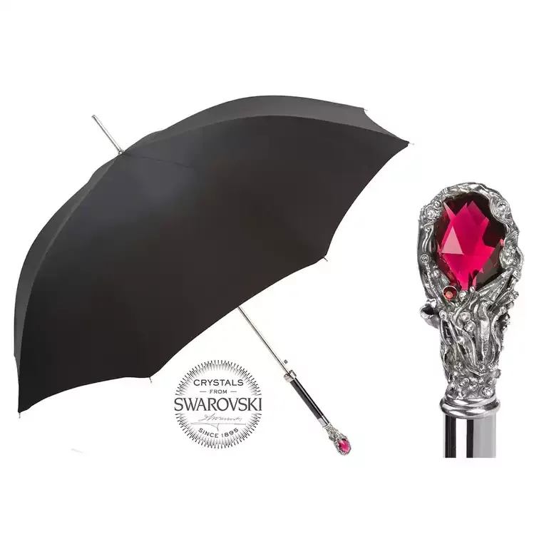 Чоловіча парасолька «Red Gem» від Pasotti з кристалами Swarovski