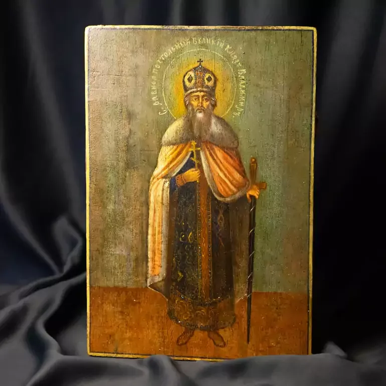 Раритетная икона «Святой равноапостольный князь Владимир»