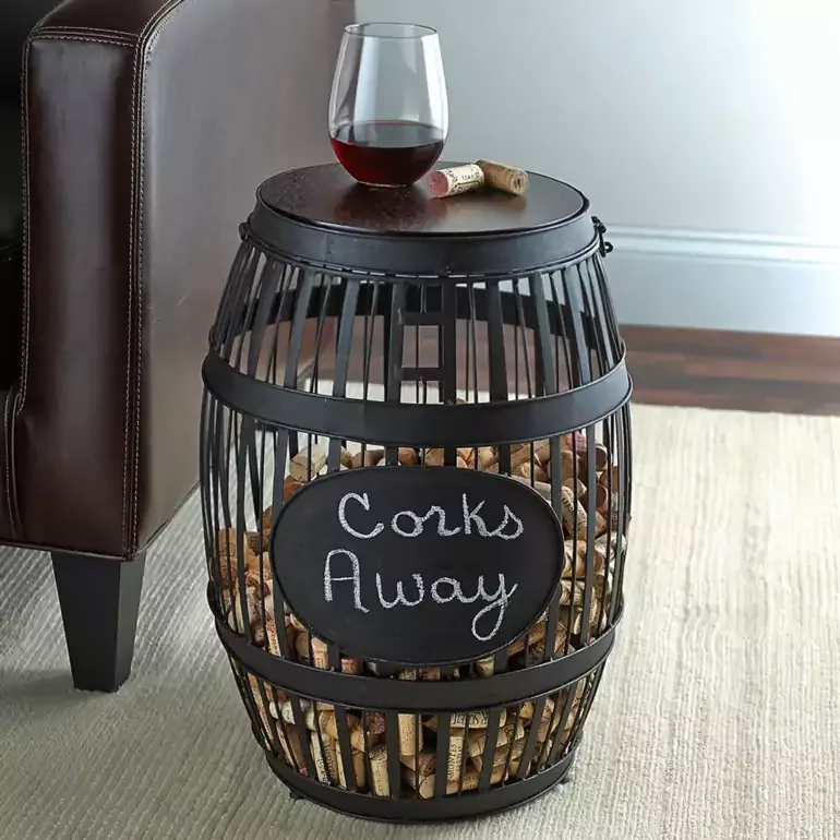 Винний столик у формі бочки Wine Enthusiast