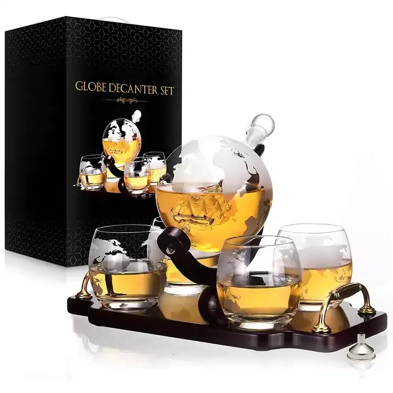 Набір для віскі World Etched Globe Decanter