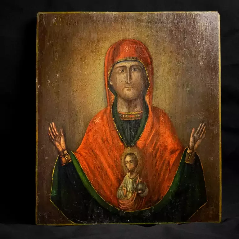 Старовинна ікона Божої Матері «Знамення», третя чверть XIX ст.