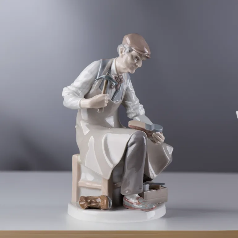 Порцелянова статуетка Lladro Взуттьовик — колекційний екземпляр 1970-х років