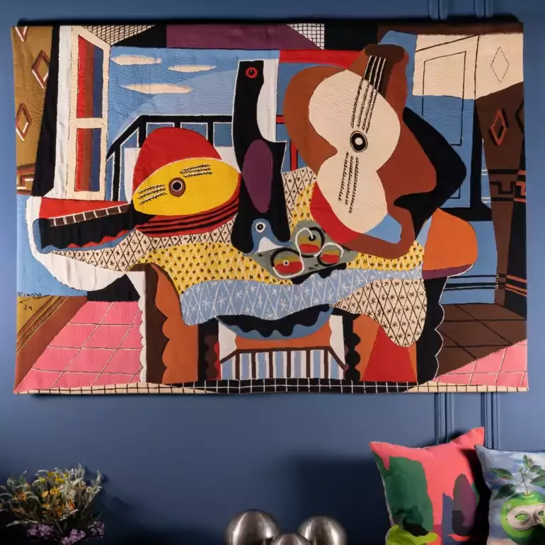 Гобелен «Мандолина и гитара» по мотивам Пикассо, 130×190 см