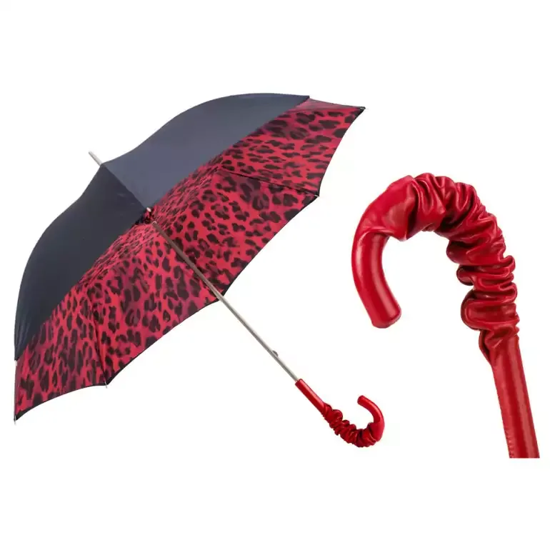 Дизайнерська парасолька Red leopard від італійського бренду Pasotti
