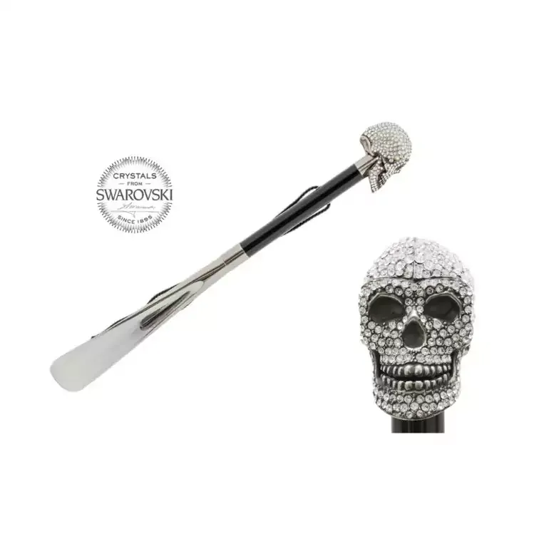 Ріжок для взуття «Crystal Skull» від Pasotti — дерево та кристали Swarovski