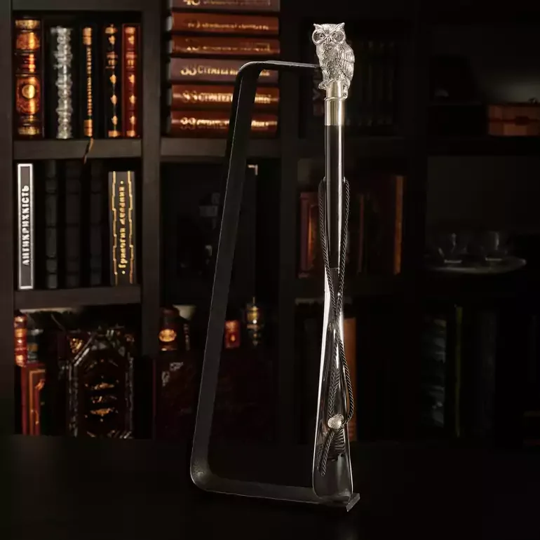 Ложка для обуви Pasotti «Owl» с серебряной ручкой