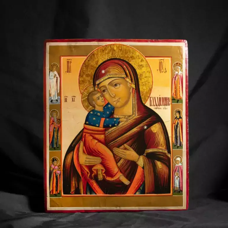 Старовинна ікона Володимирської Божої Матері (перша половина XIX ст.)