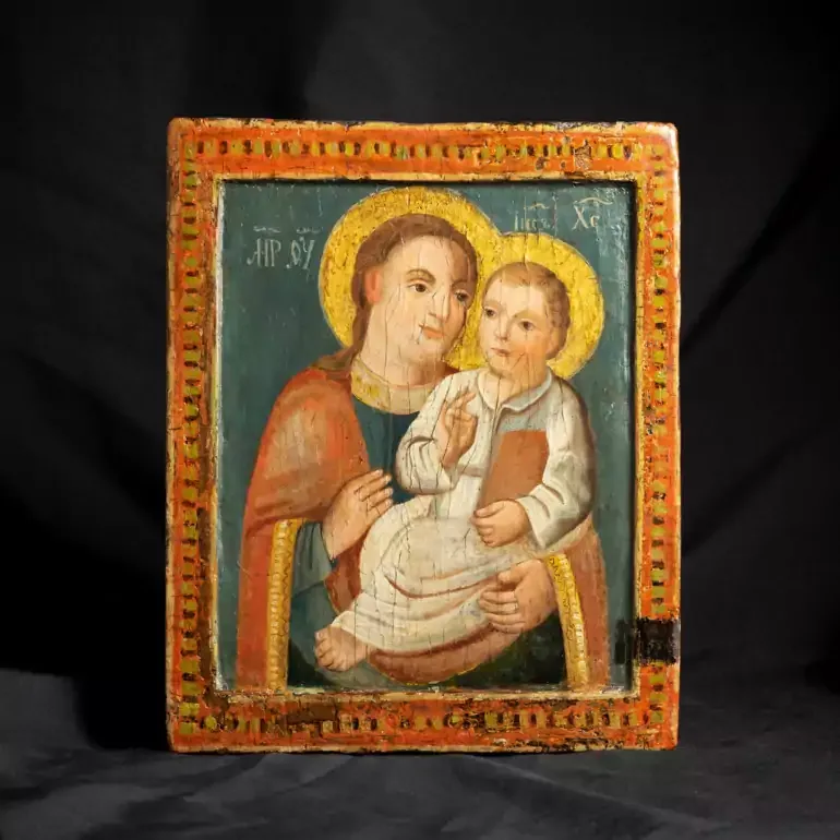 Старовинна дерев'яна ікона «Богородиця» кінець XVIII ст.