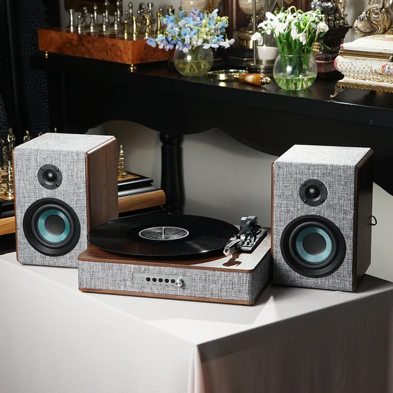 Виниловая музическая система Crosley Aria Shelf System Gray