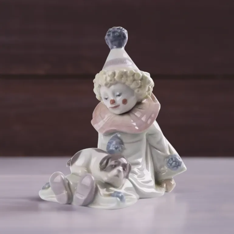 Статуетка Lladró П'єро зі цуценям – порцеляна, 1985, Іспанія