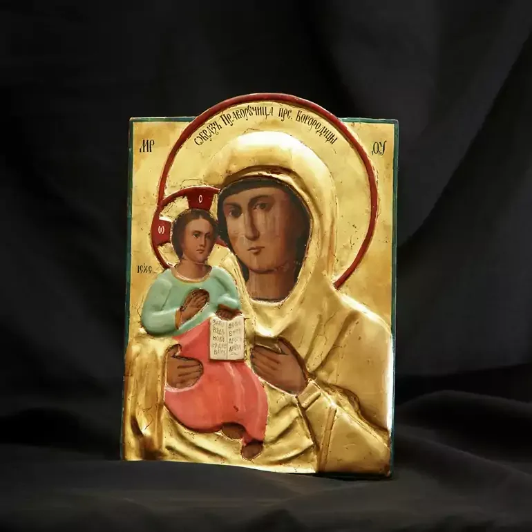 Народна ікона Матері Божої Праворучниці кінця ХІХ століття