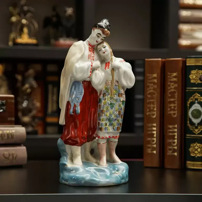 Порцелянова статуетка «Побачення» (Київський завод, 1960-ті роки)