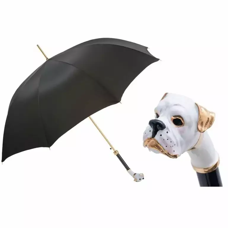 Парасолька Pasotti White Boxer: латунна ручка та емаль