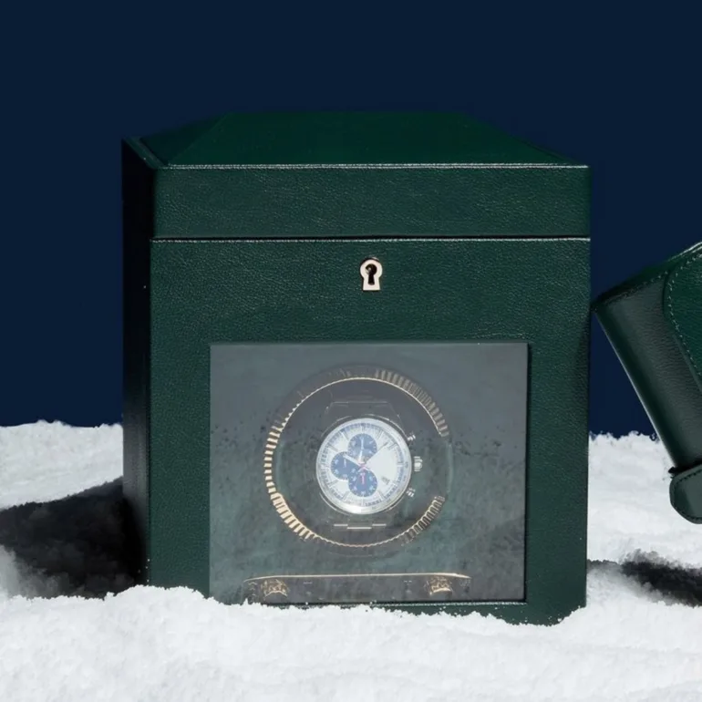 Скринька для автопідзаведення годинника Wolf Emerald Sea