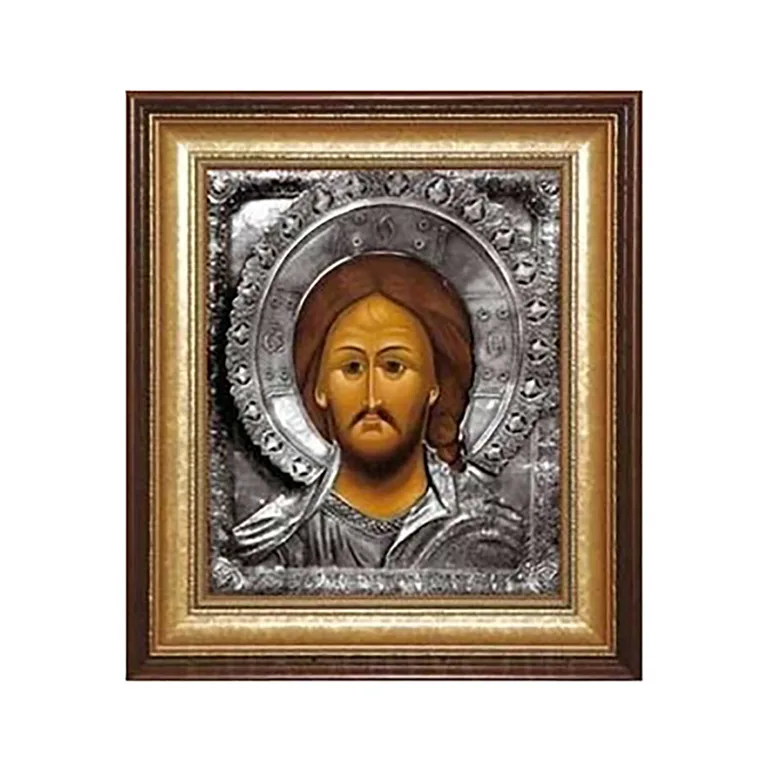 Подарункова ікона Спас Оплічний (мідь, посріблення)