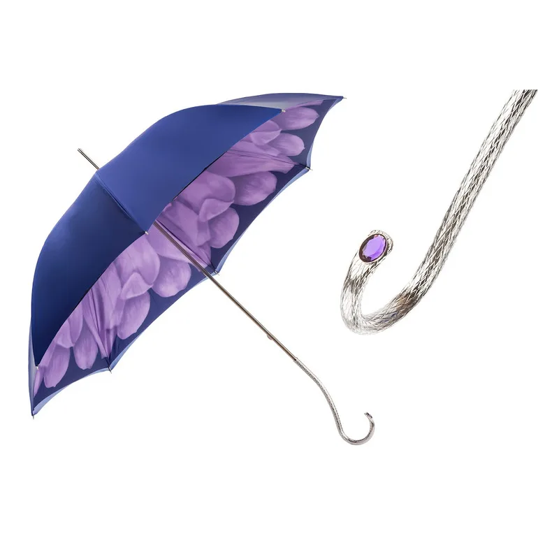 Трости-парасолька Pasotti Purple Dahlia из латуни и полиэстера
