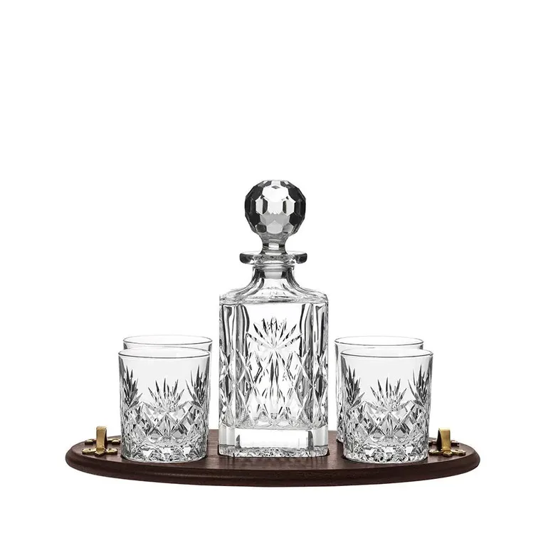 Набір для віскі «Kintyre Club Tray» (графин, 4 келихи, таця) — Royal Buckingham