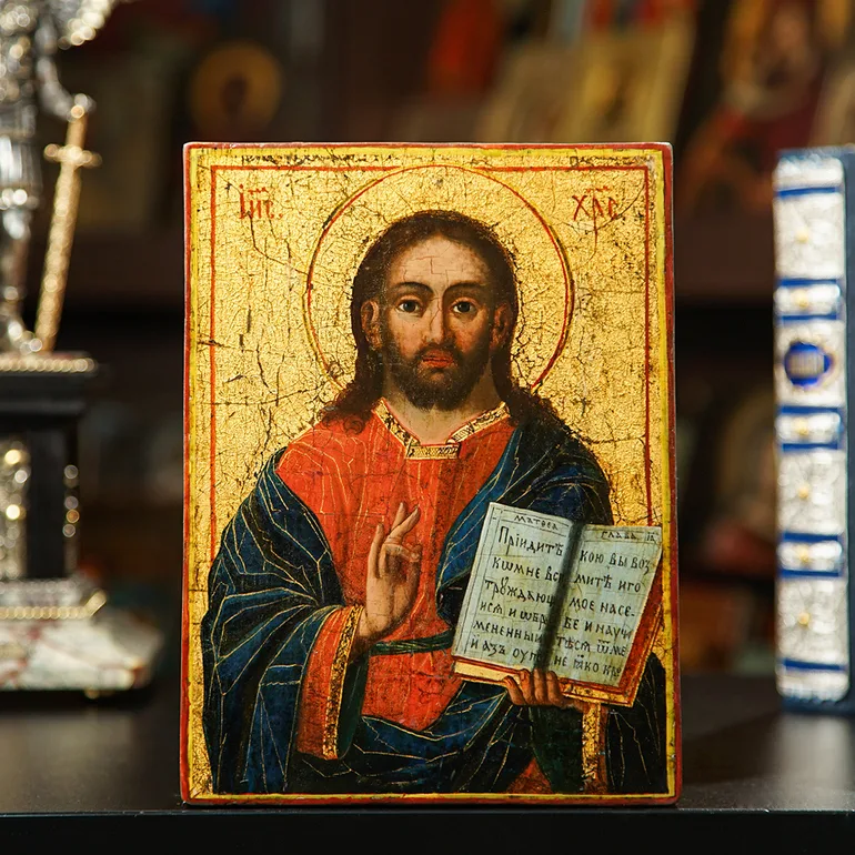Раритетна ікона «Господь Вседержитель» 19 століття