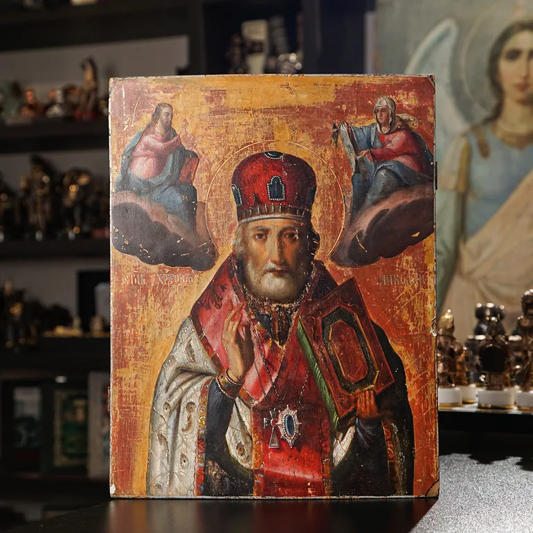 Старовинна ікона Святого Миколая середини XIX століття