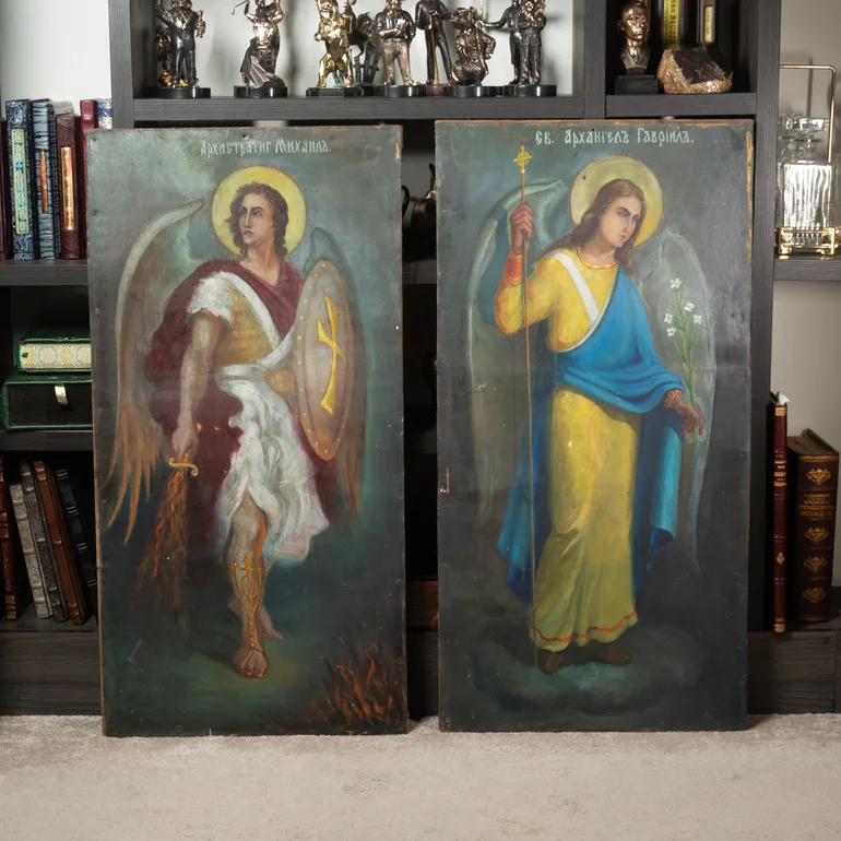 Пара ікон архангелів Гавриїла та Михаїла, Полтавщина, XIX–XX ст.