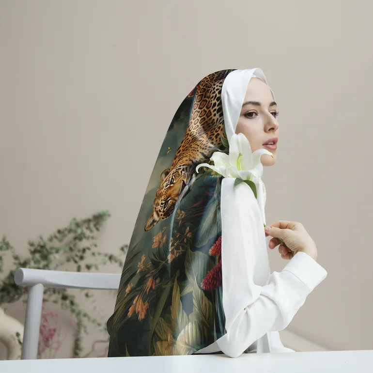 Шовкова хустина «Wildlife»: лімітована колекція 30х150 см