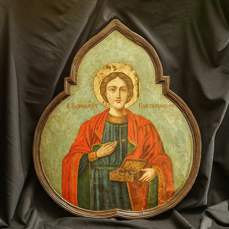 Старовинна ікона святого Пантелеймона Цілителя (кінець XVIII ст.)