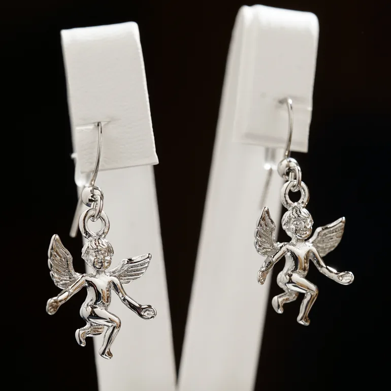 Сережки «Silver cupids» від Skultuna — посріблена сталь