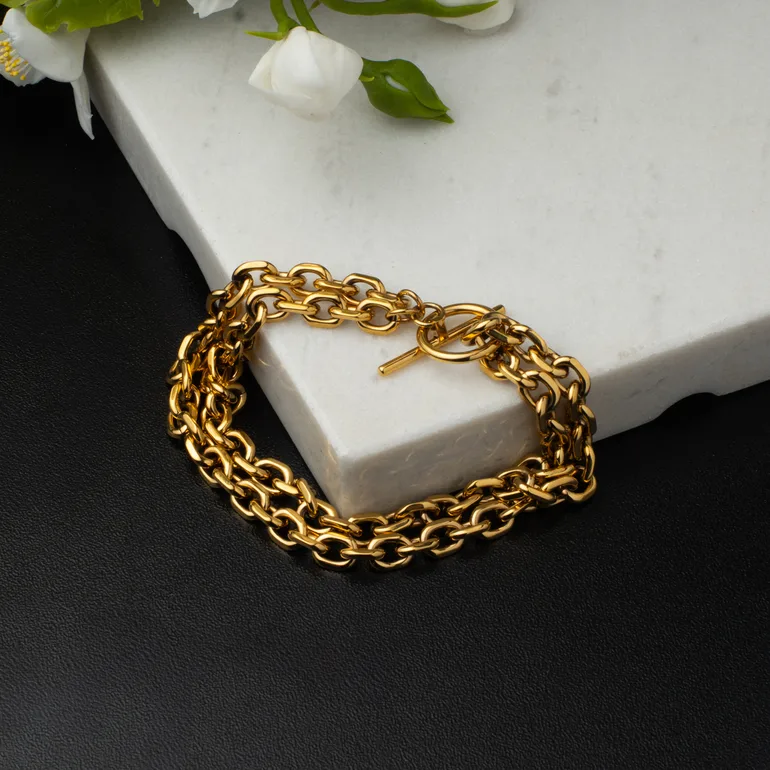 Чоловічий браслет Double chain зі сталі 316L від Skultuna