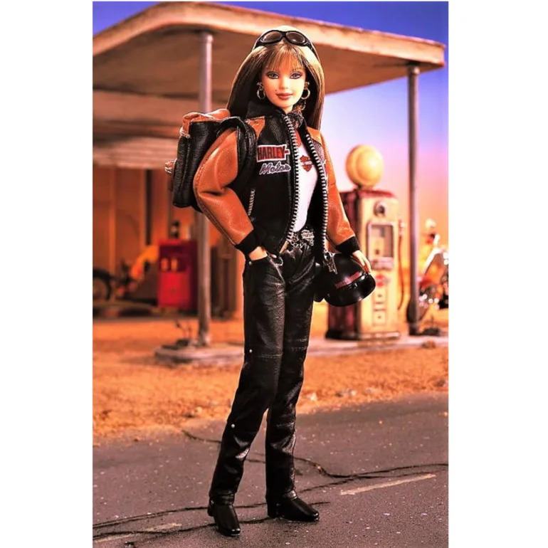 Винтажная коллекционная кукла Barbie Harley Davidson Blonde