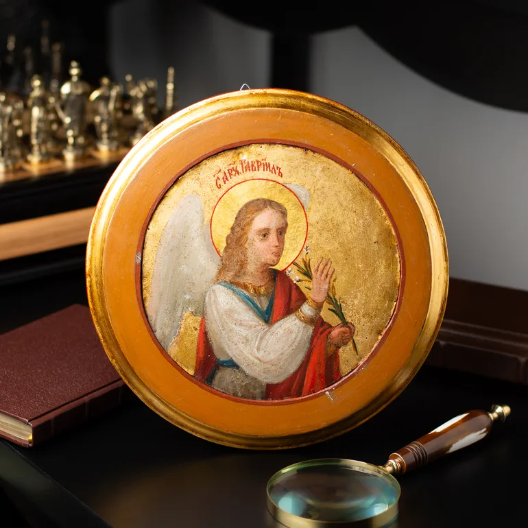 Церковная икона Святого Архангела Гавриила, последняя четверть XIX века