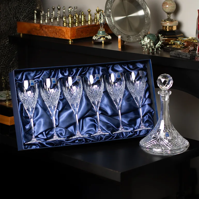 Подарунковий комплект Royal Buckingham — келихи Legend (6 шт) та графин Elixir