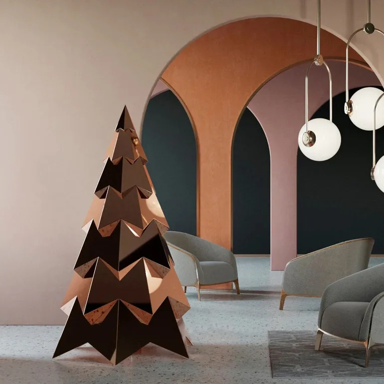 Скульптура из нержавеющей стали "Christmas tree" авторства Duduk