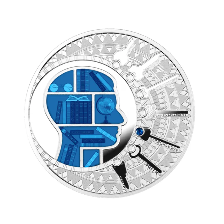 Срібна монета «The Key of Knowledge» — 500 франків, тираж 799