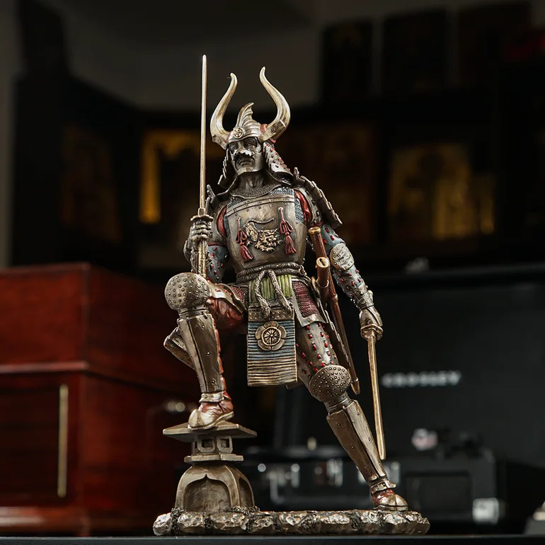 Бронзовая статуетка «Samurai with katanas» ITALFAMA