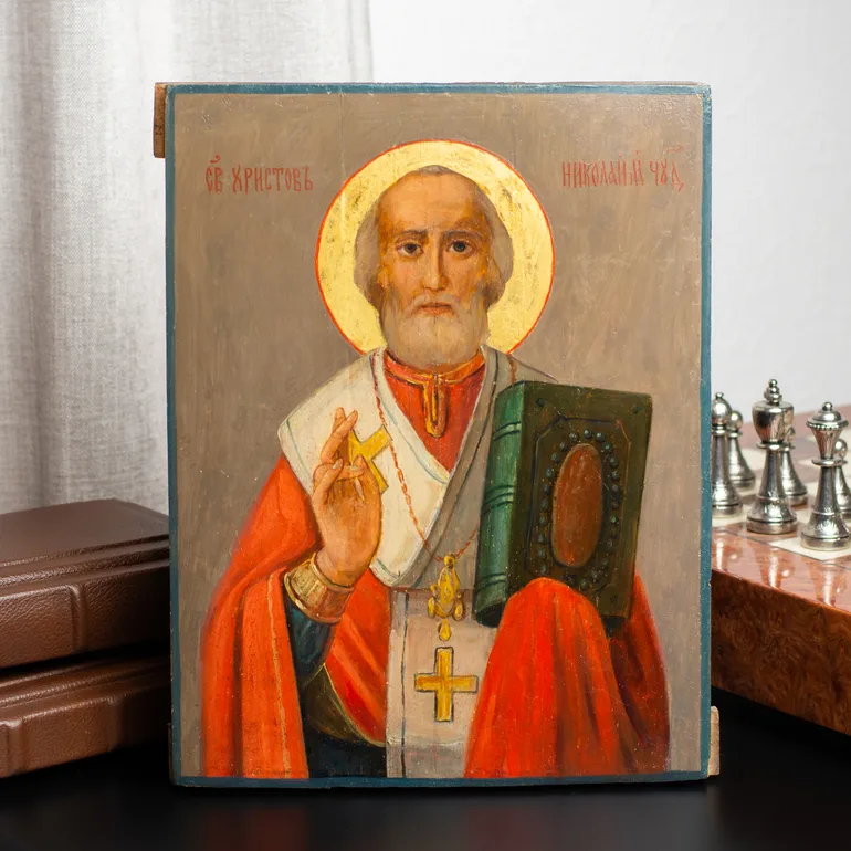 Старовинна ікона Святого Миколая Чудотворця (XIX ст.)