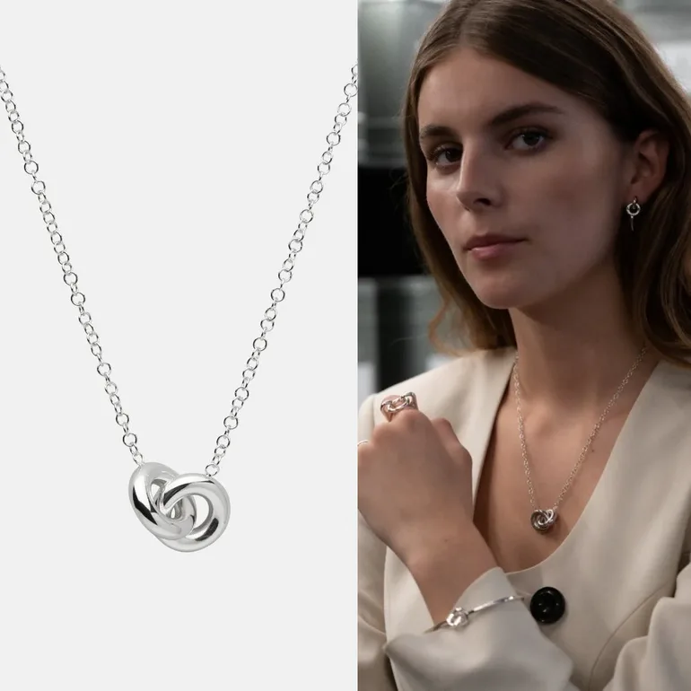 Підвіска Circle з посрібленої сталі 316L — Skultuna