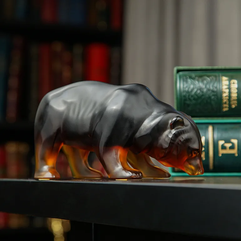 Статуетка з кольорового скла «Ведмідь» від Lalique