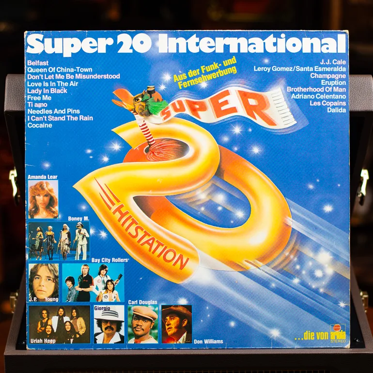 Вінтажна вінілова платівка Various – Hitstation Super 20 International, 1978
