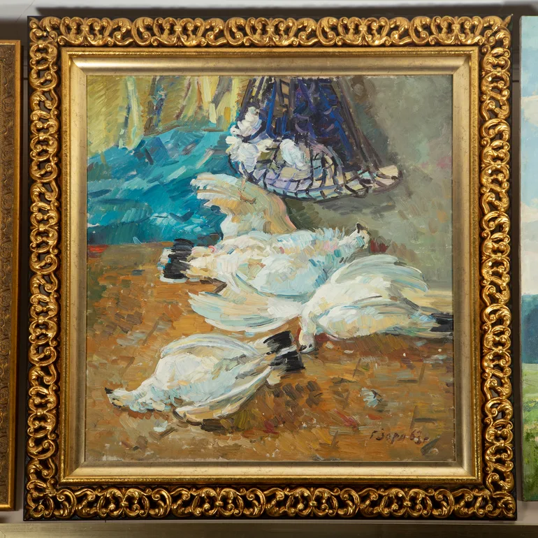 Авторская картина «Охотничий натюрморт» Галины Зори, 1963