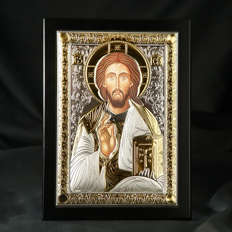 Ікона Ісуса Христа з позолотою (9х13 см) – італійський виріб