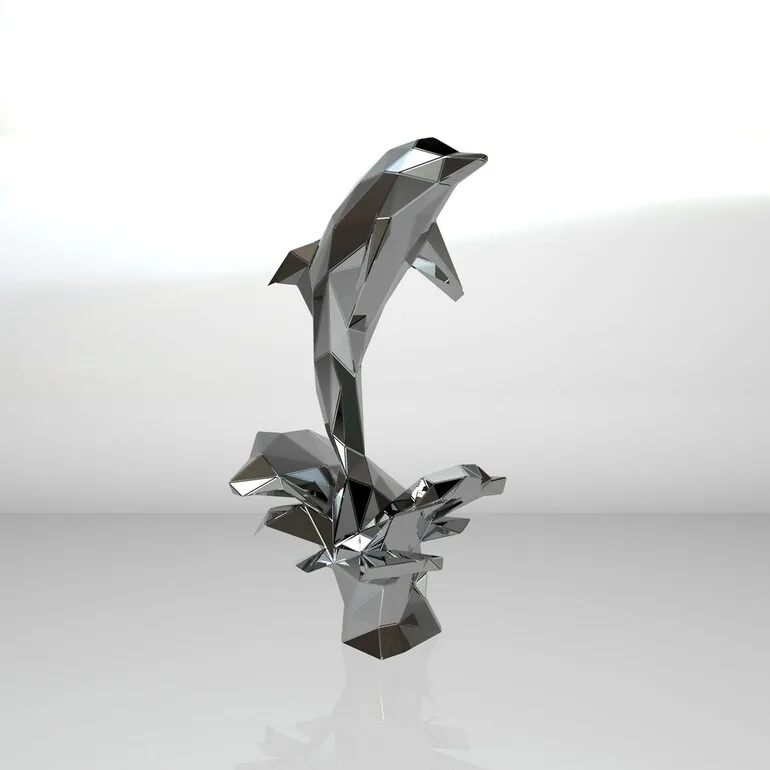 Скульптура «Dolphin dance» з нержавіючої сталі (Duduk)