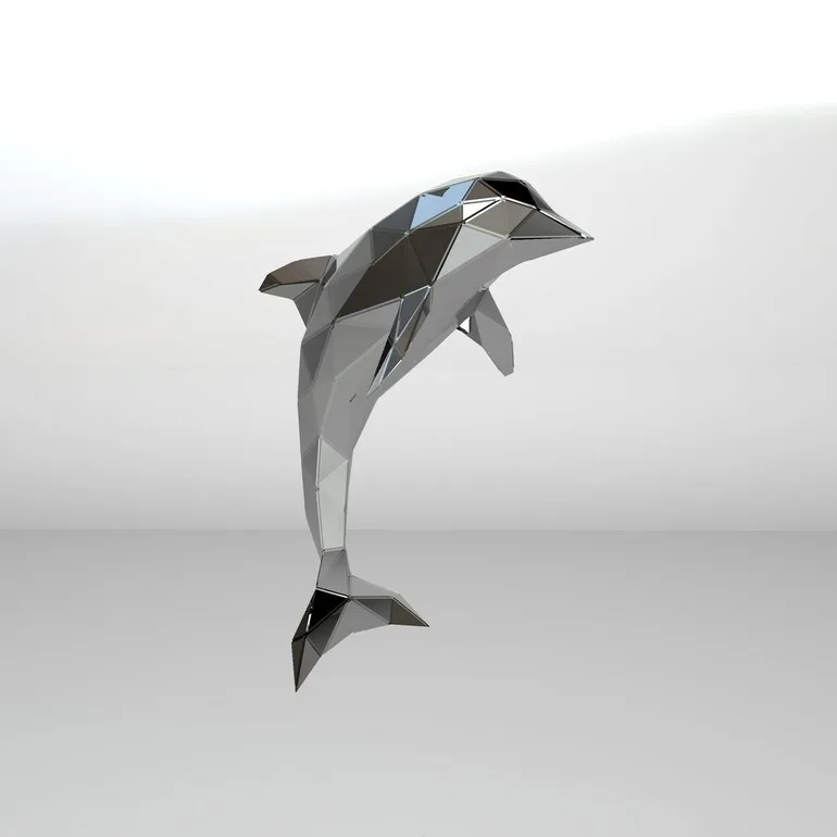 Скульптура з нержавіючої сталі «Voice of the Ocean» (Duduk) — дельфін у русі