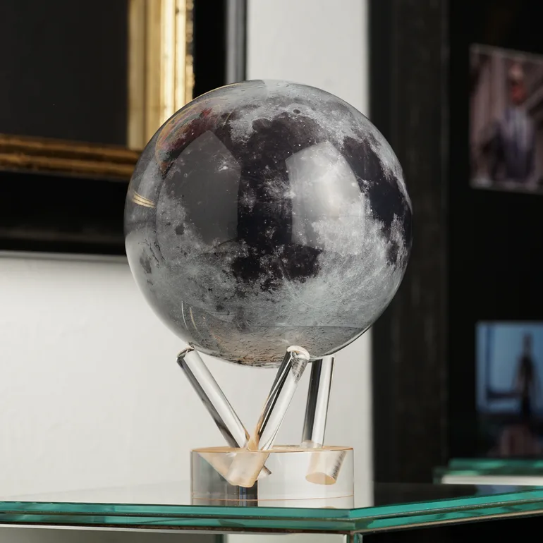 Самообертальний глобус Mova Moonlight Ø11,4 см — місячна поверхня, NASA
