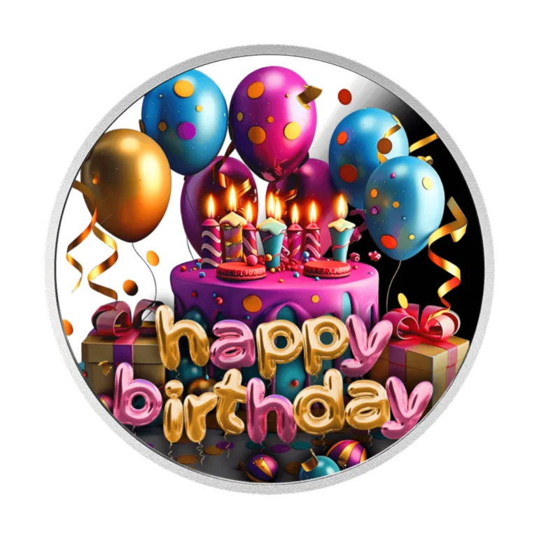 Срібна колекційна монета Happy Birthday 2025