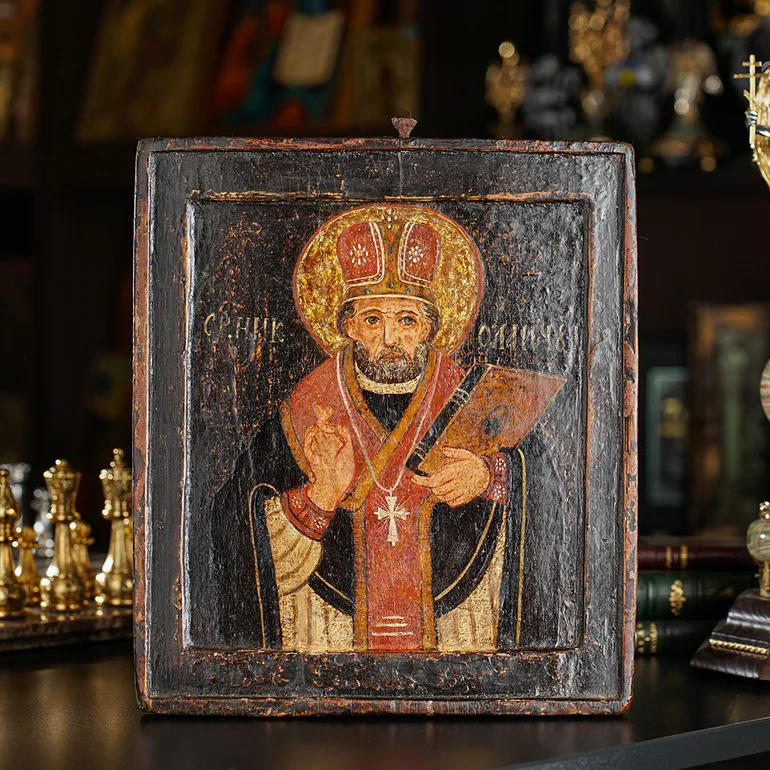 Стара ікона Миколая Чудотворця XVIII століття