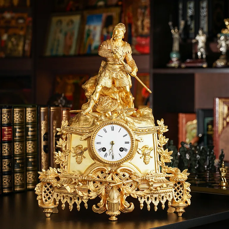 Каминные часы XIX века «Magnificence» из бронзы