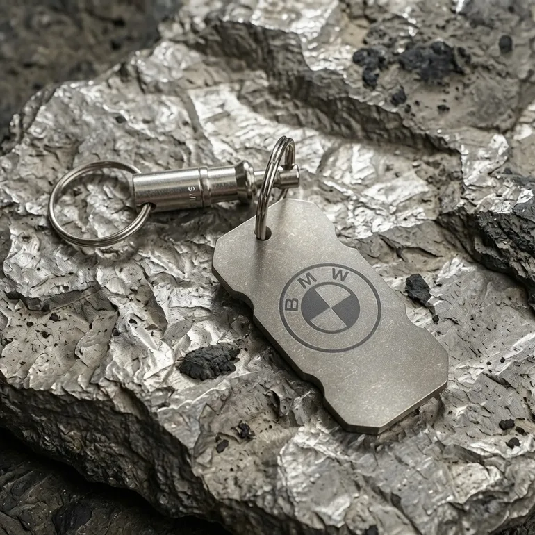 Титановый брелок BMW с логотипом и тризубом, комплектация Victorinox