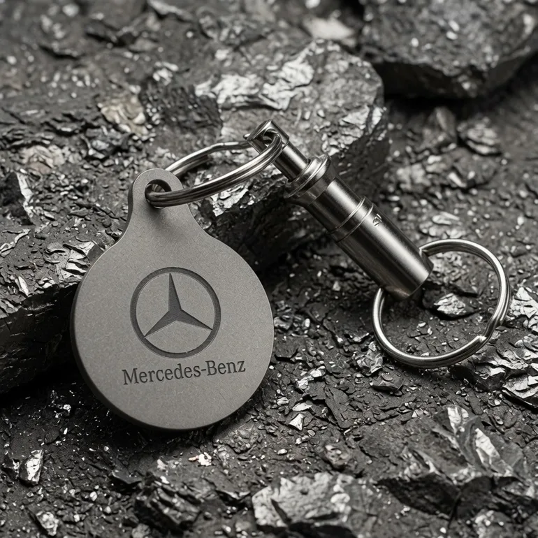 Титановий брелок Mercedes-Benz зі швейцарським карабіном