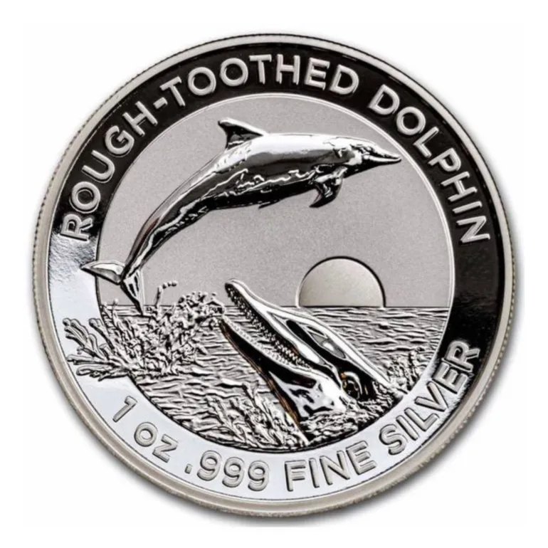 Серебряная монета Toothy Dolphin номиналом 5 долларов